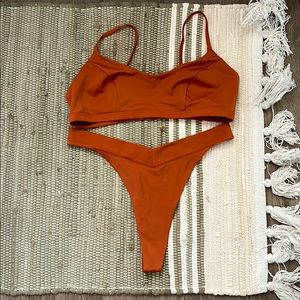 Parade Scoop Bikini Top and Thong Bikini Bottom